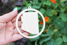 Load image into Gallery viewer, Arizona state pendant - Laser Cut - unfinished blank - 3.1 inches - Arizona Map Inside Circle
