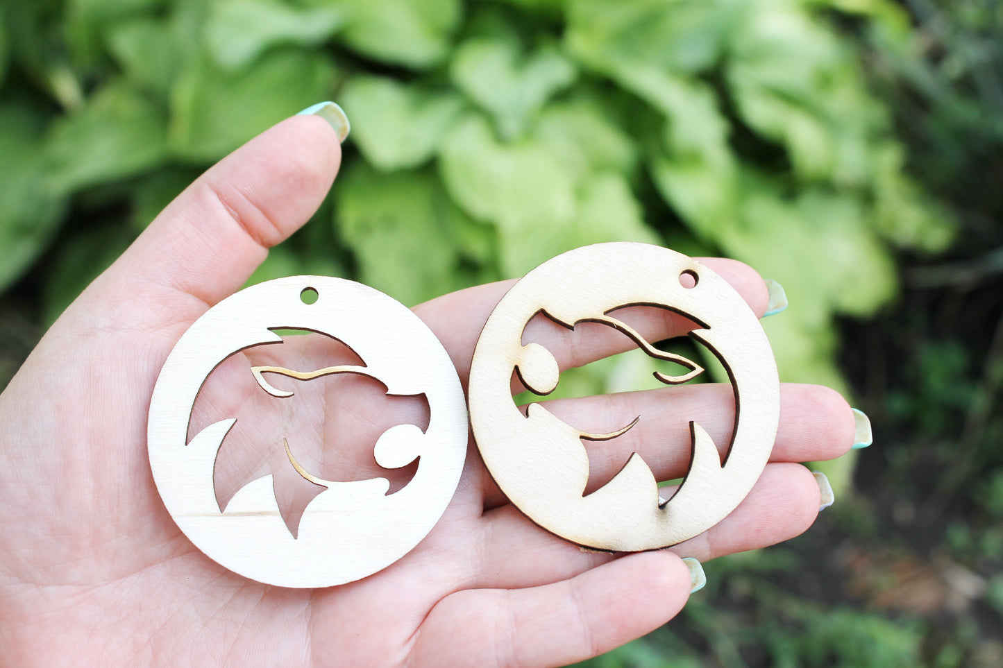 Zodiac earrings/pendants base, set of two Leo zodiac sign - laser cut zodiac 2.4 inches - plywood zodiac set- unfinished zodiac earrings