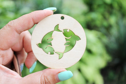 Zodiac earrings/pendants base, set of two Pisces zodiac sign - laser cut zodiac 2.4 inches - unfinished zodiac earrings