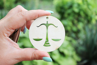 Zodiac earrings/pendants base, set of two Libra zodiac sign - laser cut zodiac 2.4 inches - unfinished zodiac earrings