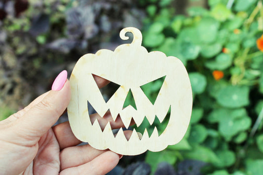 Halloween laser cut Jack O Lantern face coaster 4x4 inches - made of high quality plywood - table decor, Modern coasters -17- JACK-O-LANTERN