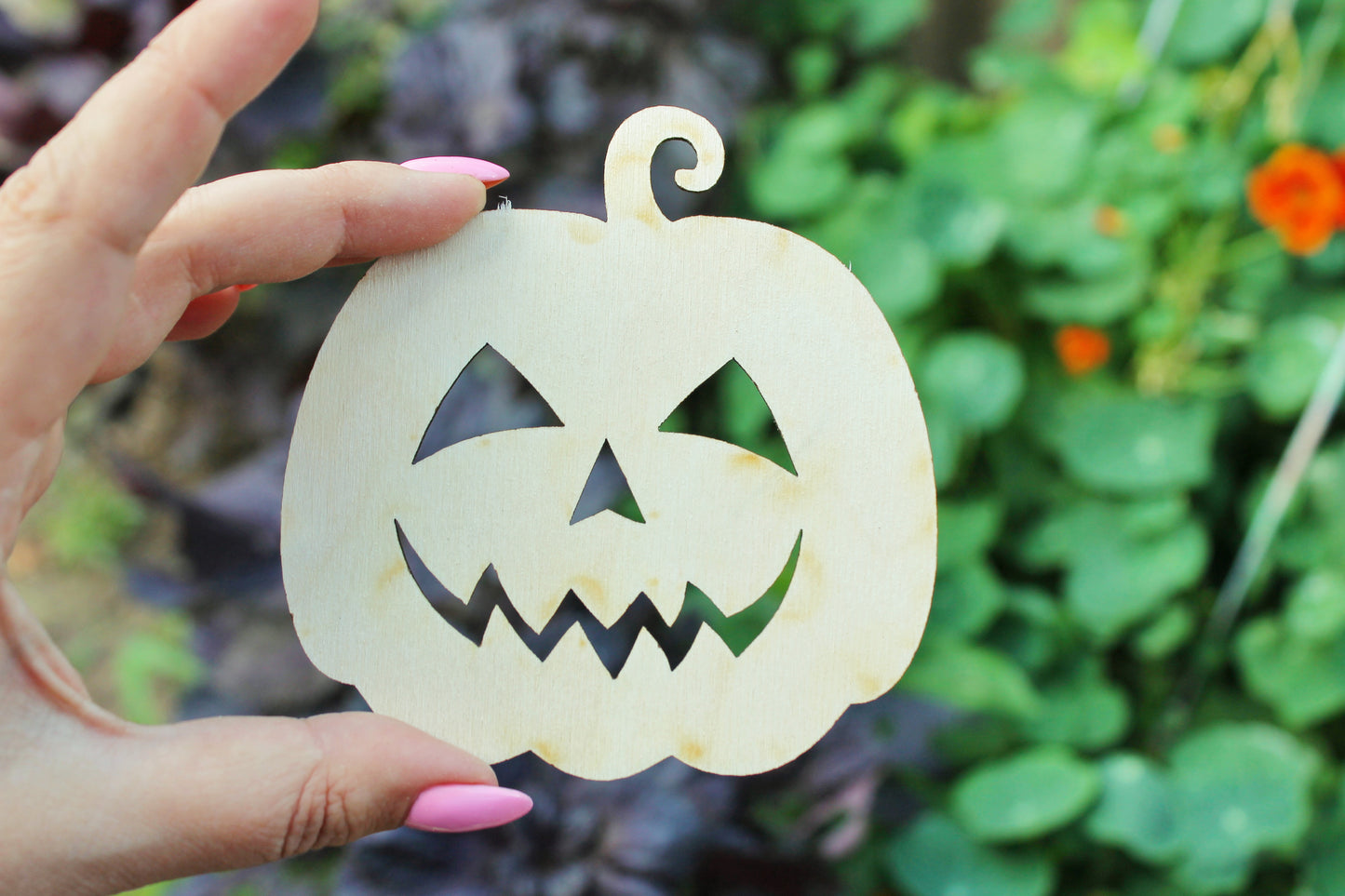 Halloween laser cut Jack O Lantern face coaster 4x4 inches - made of high quality plywood - table decor, Modern coasters -18- JACK-O-LANTERN