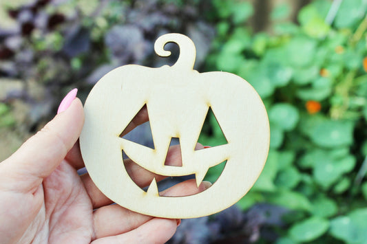 Halloween laser cut Jack O Lantern face coaster 4.1x4 inches - high quality plywood - table decor, Modern coasters -25- JACK-O-LANTERN