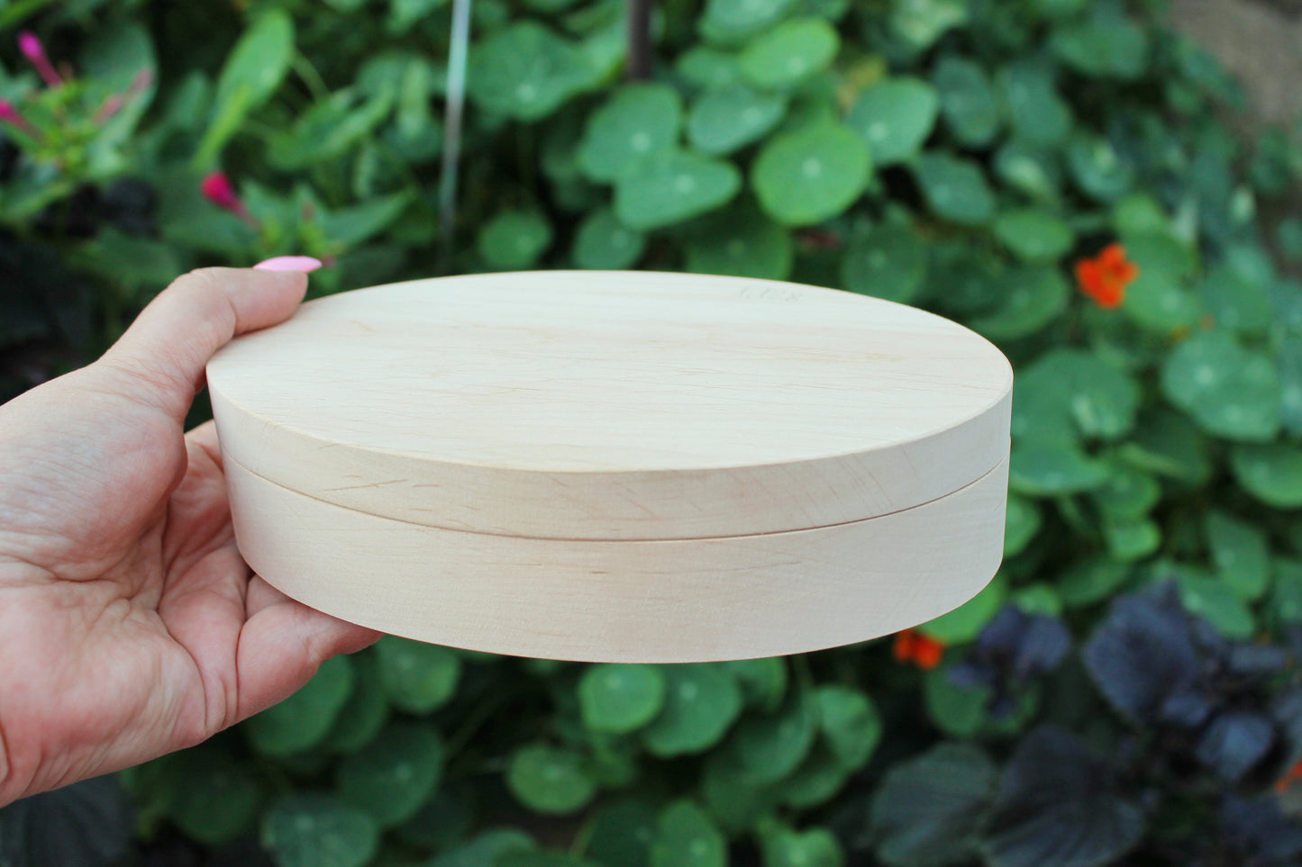 Oval unfinished wooden box 6.9 inches x 4.2 inches - eco-friendly - made from alder wood - oblong box on magnets