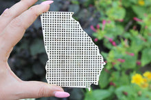 Load image into Gallery viewer, Georgia state cross stitch - Laser Cut - unfinished blank - 3.7 inches - Georgia Map cross stitch
