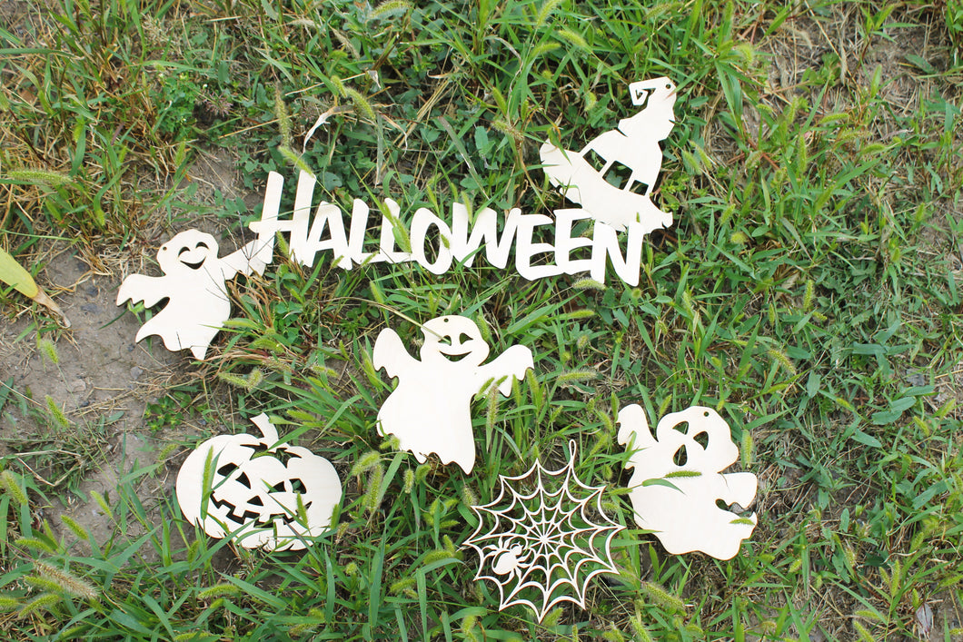 Halloween set - laser cut Halloween set- Halloween decorations - laser cut Halloween blanks - ready for the Halloween