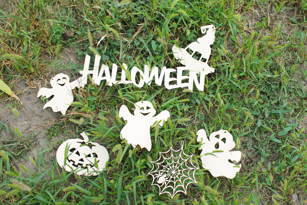 Halloween set - laser cut Halloween set- Halloween decorations - laser