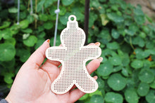 Load image into Gallery viewer, Man Cross stitch Christmas big blank 130 mm (5.1 inches) - blanks Wood Needlecraft Pendant, wooden cross stitch blank
