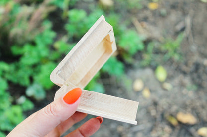 Book-box on magnets - 4.1 inches - eco-friendly - made of alder wood - wooden book-box