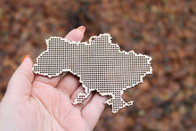 Load image into Gallery viewer, Ukraine Cross stitch blank 4.7 inches - blanks Wood Needlecraft Pendant - wooden cross stitch blank
