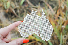 Load image into Gallery viewer, Australia Cross stitch pendant blank - Cross stitch Australia - wooden cross stitch blank

