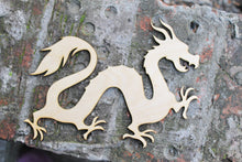 Load image into Gallery viewer, Dragon Laser Cut - unfinished blank - 10 inches - Dragon - Home Decor - Laser cut wood
