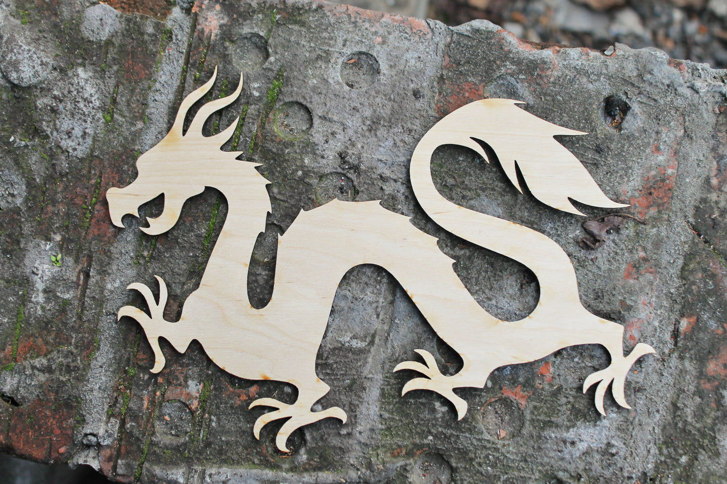 Dragon Laser Cut - unfinished blank - 10 inches - Dragon - Home Decor - Laser cut wood