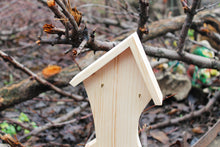 Load image into Gallery viewer, Key Holder - Funny House - made of spruce wood - unfinished wood - key holder for 4 keys - eco wood
