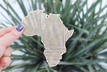 Load image into Gallery viewer, Africa blank - Cross stitch pendant blank 4.7 inches - blanks Wood Needlecraft Pendant - wooden cross stitch blank
