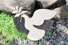 Load image into Gallery viewer, Peace Dove Laser Cut - unfinished blank - 7.5 inches - Home Decor - Laser cut wood
