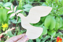Load image into Gallery viewer, Peace Dove Laser Cut - unfinished blank - 7.5 inches - Home Decor - Laser cut wood
