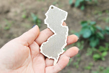 Load image into Gallery viewer, New Jersey state cross stitch - Laser Cut - unfinished blank - 4.3 inches - New Jersey cross stitch blank
