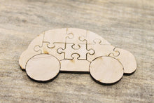 Load image into Gallery viewer, Car-puzzle blank - 3.7 inch - do it yourself puzzle - laser cut puzzle blank - Wooden Puzzle - 11 pieces

