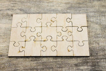 Load image into Gallery viewer, Rectangle-puzzle blank - 4.2 inch - do it yourself puzzle - laser cut puzzle blank - Wooden Puzzle - 15 pieces
