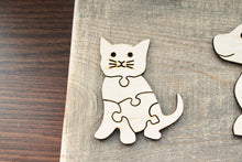 Load image into Gallery viewer, Set of 5 animals puzzle blanks - do it yourself puzzle - laser cut puzzle blank - Wooden Puzzle
