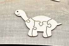 Load image into Gallery viewer, Set of 5 animals puzzle blanks - do it yourself puzzle - laser cut puzzle blank - Wooden Puzzle

