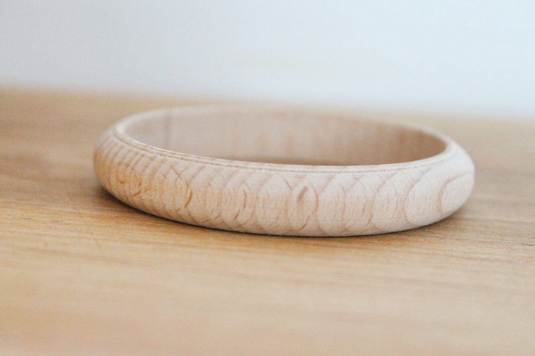 12 mm Wooden bracelet unfinished round - natural eco friendly A12