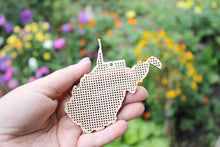 Load image into Gallery viewer, West Virginia state cross stitch - Laser Cut - unfinished blank - 3.9 inches - West Virginia cross stitch blank

