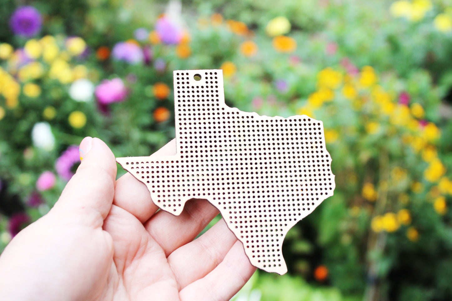 Texas state cross stitch - Laser Cut - unfinished blank - 4 inches - Texas cross stitch blank