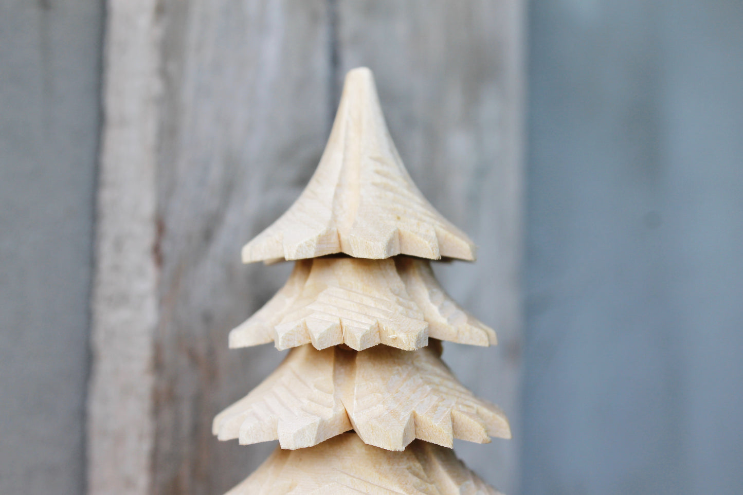 Wooden Christmas Tree - 160 mm - 6 inches - unfinished wooden handmade Christmas tree - made of alder wood