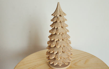 Wooden Christmas Tree - 160 mm - 6 inches - unfinished wooden handmade Christmas tree - made of alder wood