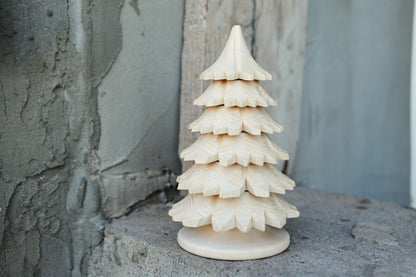 Wooden Christmas Tree - 120 mm - 4.7 inches - unfinished wooden handmade Christmas tree - made of alder wood