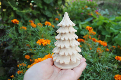 Wooden Christmas Tree - 120 mm - 4.7 inches - unfinished wooden handmade Christmas tree - made of alder wood