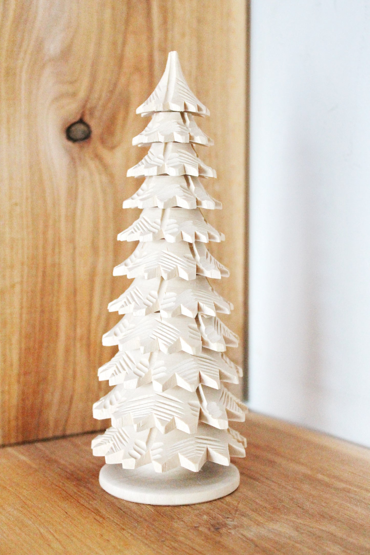 Wooden Christmas Tree - 200 mm - 7.9 inches - unfinished wooden handmade Christmas tree - made of alder wood