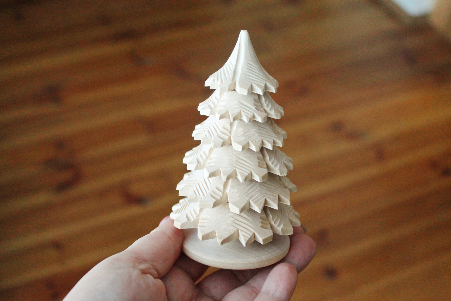 Wooden Christmas Tree - 120 mm - 4.7 inches - unfinished wooden handmade Christmas tree - made of alder wood