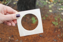 Load image into Gallery viewer, Wooden square bangle - 15 mm - unfinished wood - natural eco friendly - made of linden wood
