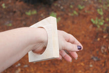 Load image into Gallery viewer, Wooden square bangle - 15 mm - unfinished wood - natural eco friendly - made of linden wood
