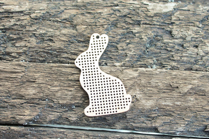 Chocolate bunny - cross stitch blank - 80 mm - 3.2 inch - blank Wood for Needlecraft - wooden cross stitch blank