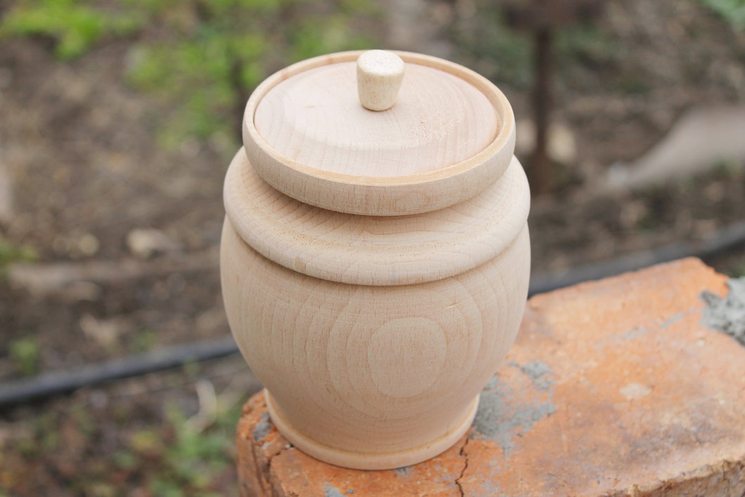 Unfinished wooden barrel - keg - 5.3 inches (135 mm) - natural eco-friendly - made of beech wood