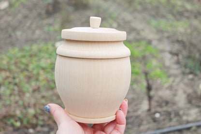 Unfinished wooden barrel - keg - 5.3 inches (135 mm) - natural eco-friendly - made of beech wood