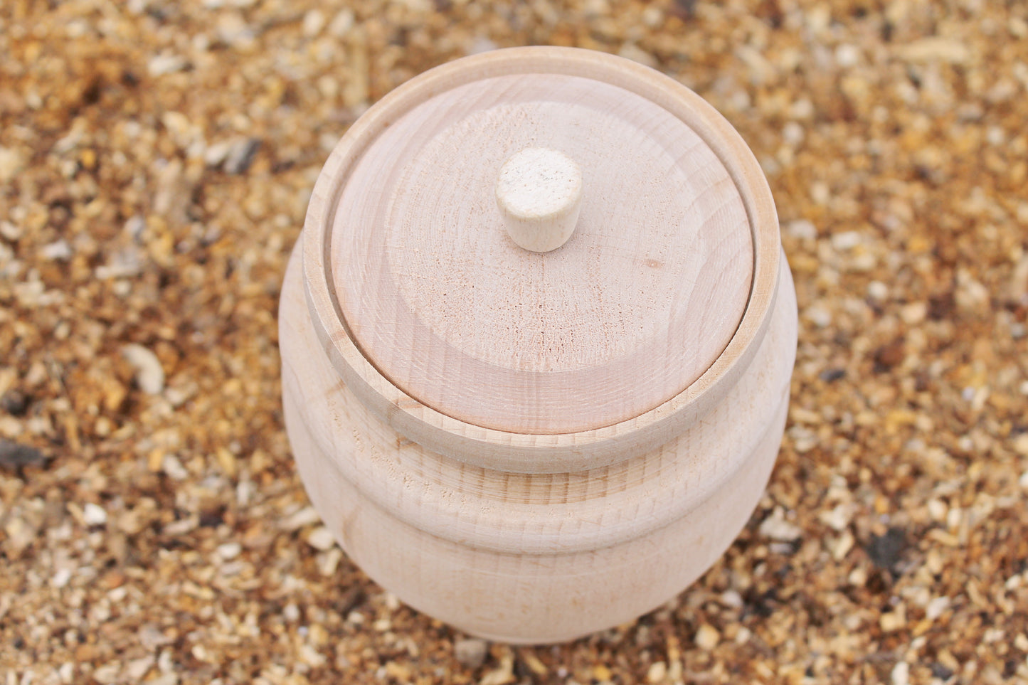 Unfinished wooden barrel - keg - 5.3 inches (135 mm) - natural eco-friendly - made of beech wood