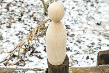 Load image into Gallery viewer, Unfinished wooden doll - big wooden doll - wooden skittle - 210 mm - 8.3 inches
