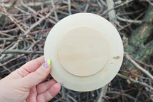 Load image into Gallery viewer, Wooden plate 13 cm 5.1 inches - unfinished natural eco friendly - made of beech wood
