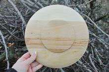 Load image into Gallery viewer, Wooden plate 25 cm 9.8 inches - unfinished natural eco friendly - made of beech wood
