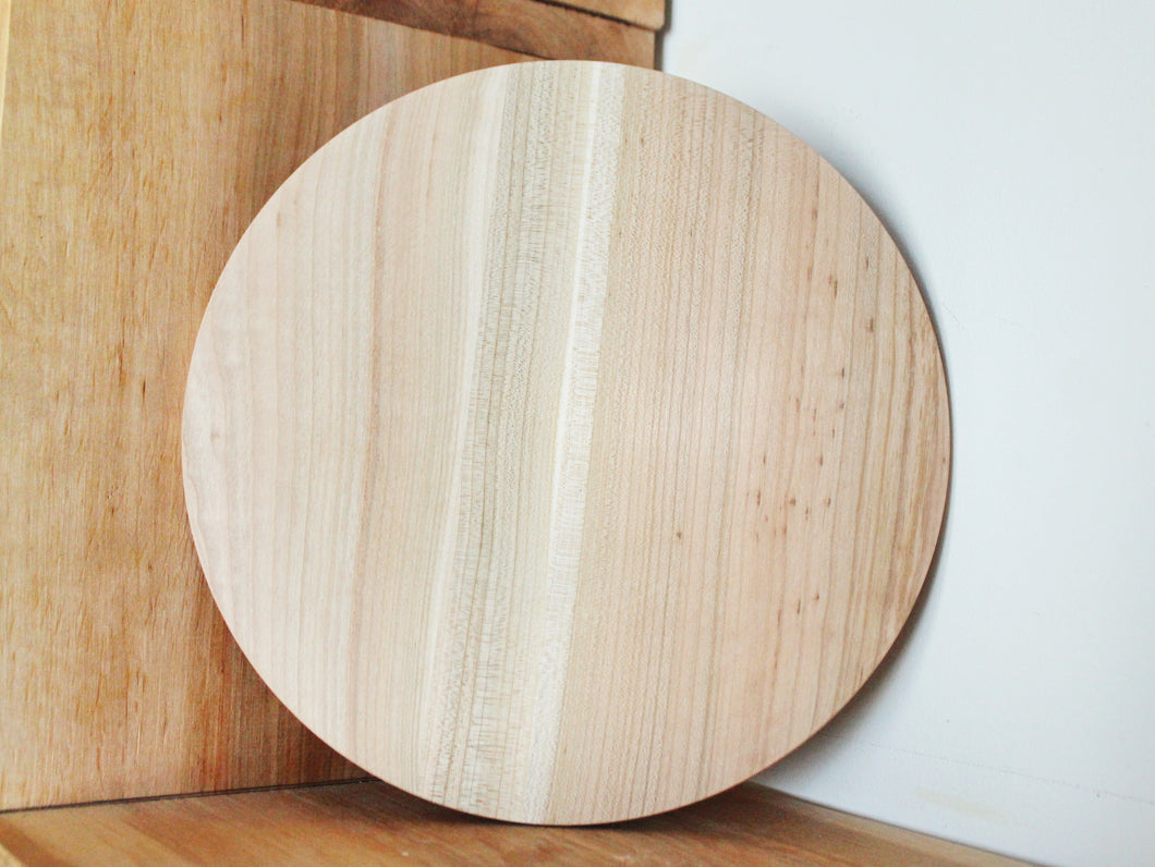 Wooden plate 25 cm 9.8 inches - unfinished natural eco friendly - made of beech wood