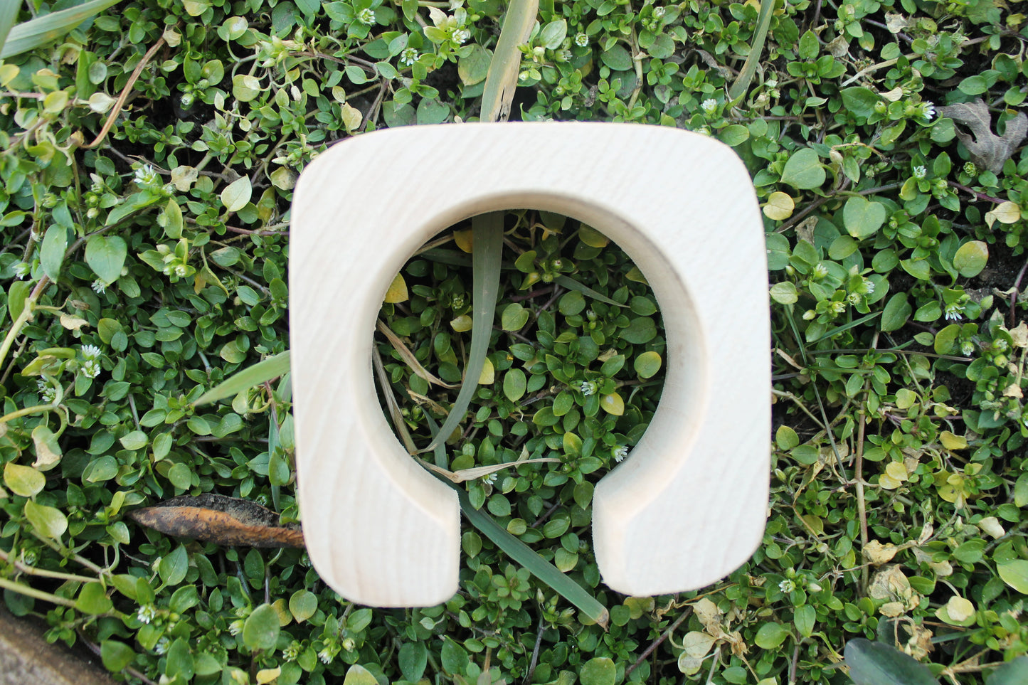 35 mm Wooden cuff unfinished square with break - natural eco friendly