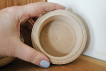 Load image into Gallery viewer, 90 mm - 3.5 inches beech wood box - round unfinished wooden box - natural, eco friendly
