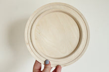 Load image into Gallery viewer, Wooden plate 20 cm 7.9 inch - with bordure - unfinished natural eco friendly - made of birch or alder
