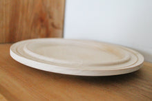 Load image into Gallery viewer, Wooden plate 20 cm 7.9 inch - with bordure - unfinished natural eco friendly - made of birch or alder

