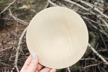 Load image into Gallery viewer, Wooden plate 18 cm 7.1 inches - unfinished natural eco friendly - made of beech wood
